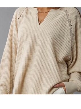 American Eagle big hug waffle pullover
